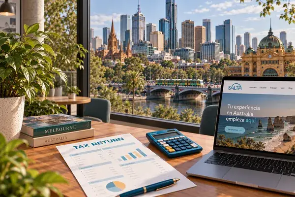 Escritorio con vistas a Melbourne