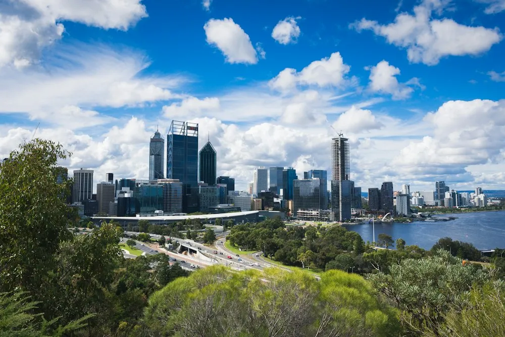Perth y el río Swan desde Kings Park