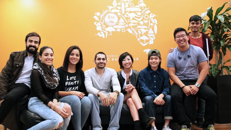 Estudiantes sonrientes en ILSC Brisbane