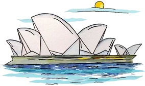 Ilustración de la Ópera de Sydney