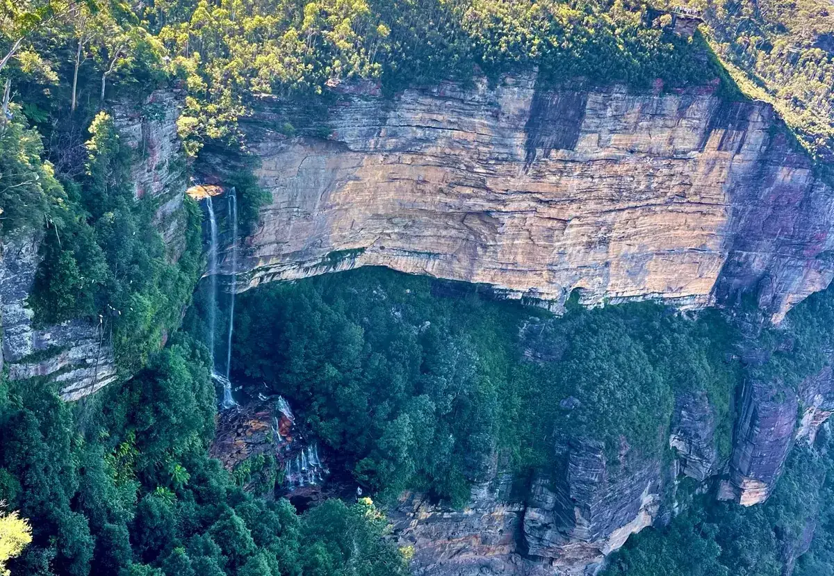 Los acantilados y el bosque de las Blue Mountains, foto de un estudiante de Salta
